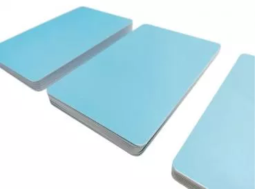 plastic card light blue with signature pane